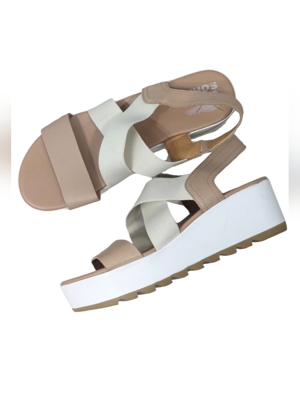 Sorel Cameron Flatform Chunky Platform Strappy Leather Sandals Size 9